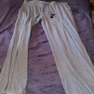 Striped pajama bottoms